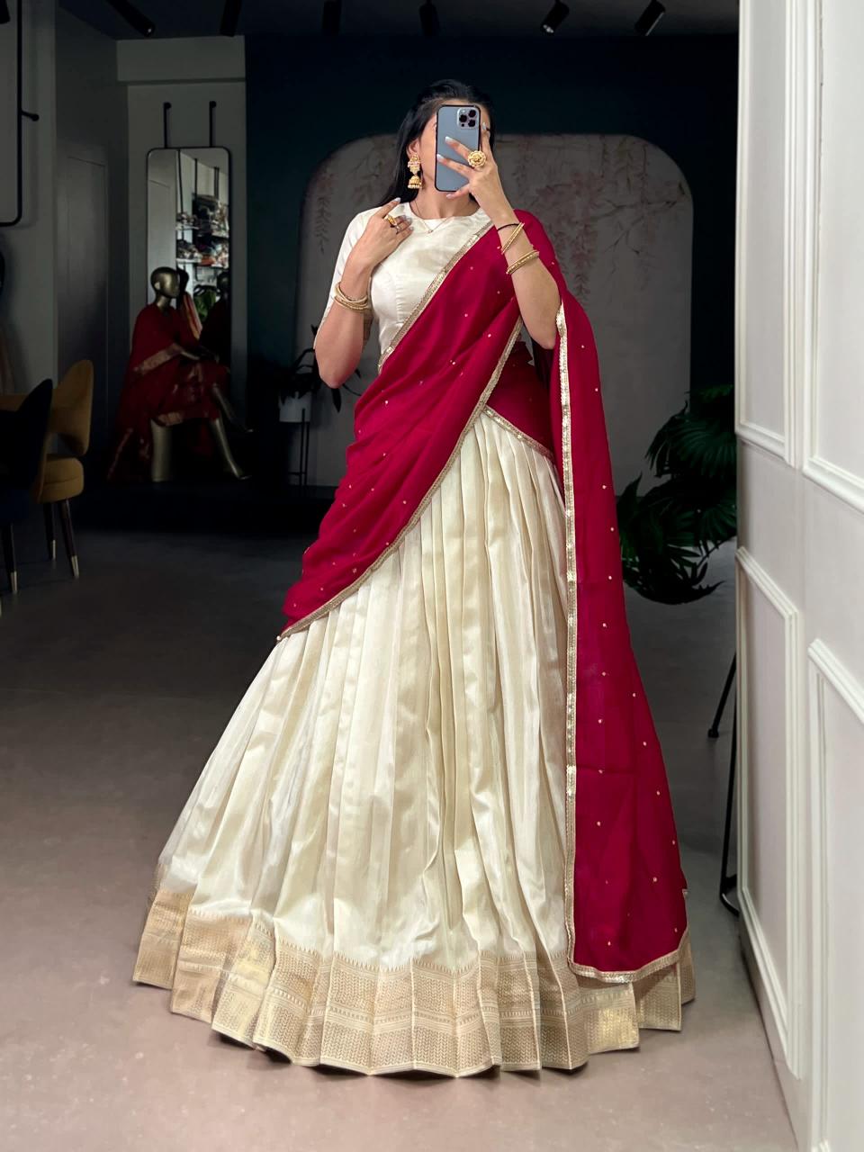 White Silk lehenga choli in Ranchi